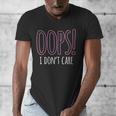 Oops I Don't Care Humor Small Talk Hater Introvert Men's V-Neck T-Shirt