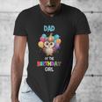 Owl Dad Birthday Party Dad Of The Birthday Girl Owl Men's V-Neck T-Shirt