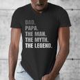 Papa Dad Legend Men Grandpa Christmas Father's Day Birthday Men's V-Neck T-Shirt