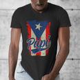 Papi Puerto Rican Dad Puerto Rico Pride Boricua Father's Day Men's V-Neck T-Shirt