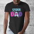 Parents Mom Spider Dad Matching Family Birthday Men's V-Neck T-Shirt