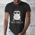 Penguin Papa Father's & Cute Dad Men's V-Neck T-Shirt