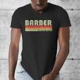 Personal Christmas Retro Vintage Graduation BARBER Job Title Profession Birthday Worker Idea Men's V-Neck T-Shirt