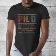 PHD Definition Doctor Of Philosophy Degree Graduation Men's V-Neck T-Shirt