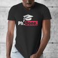 PhD GraduationShirt PhDone Tee For Graduates Men's V-Neck T-Shirt