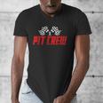 Pit Crew Family Racing Birthday Race Car For Dad Mom Kids Men's V-Neck T-Shirt
