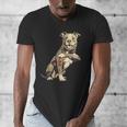 Pitbull I Love Dad Pit Bull Terrier Pettie Dog Owner Father Men's V-Neck T-Shirt Pitbull I Love Dad Pit Bull Terrier Pettie Dog Owner Father Men's V-Neck T-Shirt