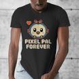 Pixel Art Pet Y2K Retro Vintage Digital Nostalgia Y2K Tech Men's V-Neck T-Shirt