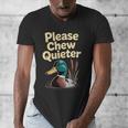 Please Chew Quieter Introvert Duck Lover Men's V-Neck T-Shirt