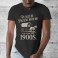 Please Be Patient With Me I'm From The 1900s Retro Western Men's V-Neck T-Shirt Please Be Patient With Me I'm From The 1900s Retro Western Men's V-Neck T-Shirt