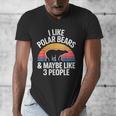 I Like Polar Bears Maybe 3 People Sarcastic Introvert Humor Men's V-Neck T-Shirt I Like Polar Bears Maybe 3 People Sarcastic Introvert Humor Men's V-Neck T-Shirt