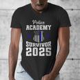 Police Academy Survivor 2025 Graduation Police School Men's V-Neck T-Shirt