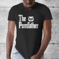 The PomFather Pomeranian Dog Dad Shirt Men Men's V-Neck T-Shirt