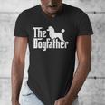 Poodle The Dogfather Cool Dog Daddy Dad Papa Father Men Kids Men's V-Neck T-Shirt