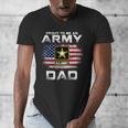 Proud To Be An Army Dad With American Flag Veteran Men's V-Neck T-Shirt