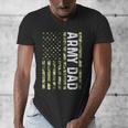 Proud Army Dad United States USA Flag For Father's Day Men's V-Neck T-Shirt