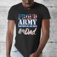 Proud Army National Guard Dad Fathers Day Shirt Men Men's V-Neck T-Shirt
