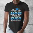 Proud Dad Of 5th Grade Graduate 2024 Elementary Graduation Men's V-Neck T-Shirt