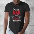 Proud Dad Of a Heart Warrior CHD Awareness Gift Men's V-Neck T-Shirt
