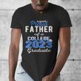 Proud Father Of 2023 College Graduate Family 23 Graduation Men's V-Neck T-Shirt