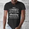 Proud Father In Law Shirt Dad Fathers Day Ideas Men's V-Neck T-Shirt