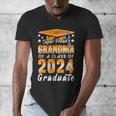 Proud Grandma Of A Class Of 2024 Matching Family Graduation Men's V-Neck T-Shirt