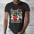 Proud Grandma Of Class Of 2024 Preschool Graduate Graduation Men's V-Neck T-Shirt