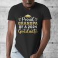 Proud Grandpa Of a 2024 Graduate Senior Graduation Men Men's V-Neck T-Shirt