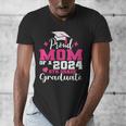 Proud Mom Of 2024 5th Grade Graduate Mother Graduation Men's V-Neck T-Shirt
