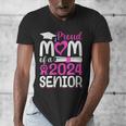 Proud Mom Of A 2024 Senior Graduation Men's V-Neck T-Shirt