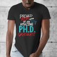 Proud Mom PhD Doctoral Graduation Doctorate Degree Men's V-Neck T-Shirt