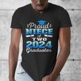 Proud Niece Of Two 2024 Graduate Class 2024 Graduation Men's V-Neck T-Shirt
