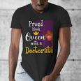 Proud Queen PhD Graduate PhD Graduation Doctorate Men's V-Neck T-Shirt