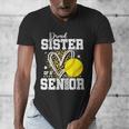 Proud Sister Of A 2026 Senior Softball Graduation Leopard Men's V-Neck T-Shirt