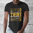 Proud Twin Of a 2025 Graduate Grad Prom Graduation Squad 25 Men's V-Neck T-Shirt