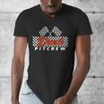 Race Car Birthday Party Racing Family Dad Pit Crew Men's V-Neck T-Shirt