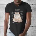 Ragdoll Cat Anatomy Cute Pet Mom Dad Cream Bicolor Men's V-Neck T-Shirt