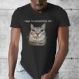 Rage Is Consuming Me Silly Staring Cat Meme Dad Mom Men's V-Neck T-Shirt