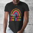 Rainbow Last Day Of 2nd Grade Teacher Student Graduation For Men Women Kids Men's V-Neck T-Shirt
