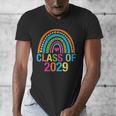 Rainbow Senior 2029 Shirt Class Of 2029 Cute Graduation Men's V-Neck T-Shirt