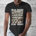 Read Books Stay Weird Introvert Book Lover Book Men's V-Neck T-Shirt