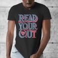 Read Your Heart Out Cute Teacher Reading Book Love Bookworm Men's V-Neck T-Shirt