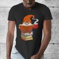 Reading Lover Book Graphic Gnome Men's V-Neck T-Shirt