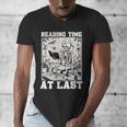 Reading Time At Last Book Lover Introvert Skeleton Reading Men's V-Neck T-Shirt Reading Time At Last Book Lover Introvert Skeleton Reading Men's V-Neck T-Shirt
