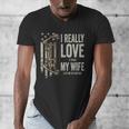 I Really Love It When My Wife Lets Me Go Hunting Dad Men's V-Neck T-Shirt