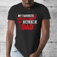 Red Cheer Dad Family Father Cheerleader Squad Men's V-Neck T-Shirt