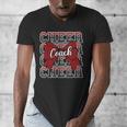 Red Sport Loud Proud Cheer Coach Dad Father's Day Men's V-Neck T-Shirt