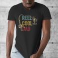 Reel Cool Dad Fishing Shirt Father's Day Fisherman Men's V-Neck T-Shirt