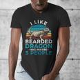 Retro Bearded Dragon Introvert For Lizard Lovers Men's V-Neck T-Shirt Retro Bearded Dragon Introvert For Lizard Lovers Men's V-Neck T-Shirt