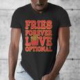 Retro Fast Food Nostalgia Vintage Diner Fries Shakes Burgers Men's V-Neck T-Shirt